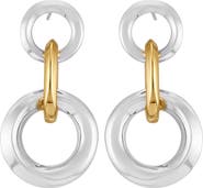 Vince Camuto Two-Tone Link Drop Earrings