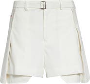 Sacai Hybrid Cotton Denim & Wool Shorts