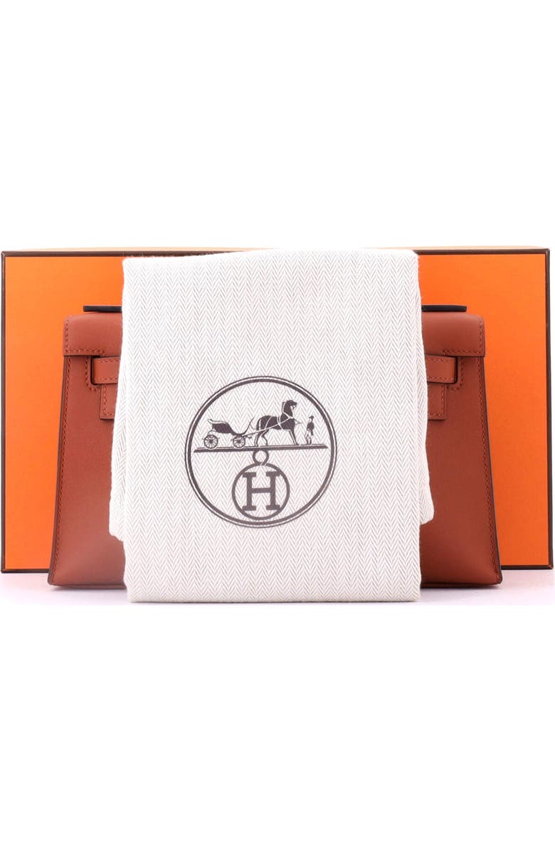 Pre-Owned Hermes Kelly Pochette Swift, Alternate, color, Cuivre