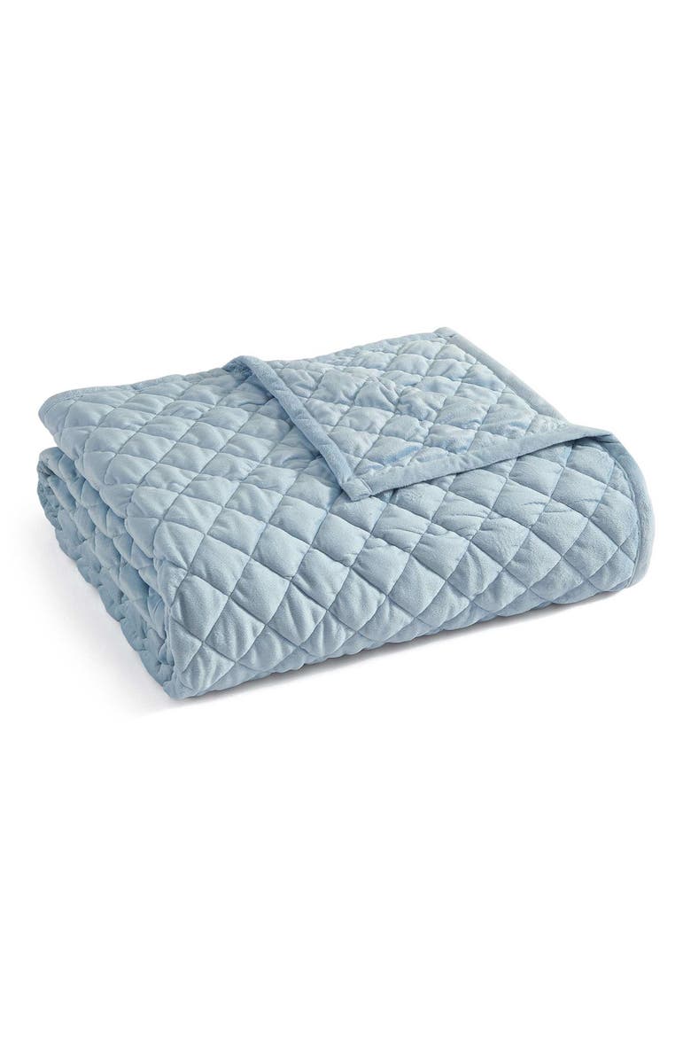 Simone Microfiber Bed Blanket, Main, color, HYDRANGEA BLUE