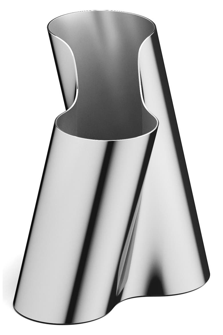 Lituus Stainless Steel Vase, Main, color, STEEL
