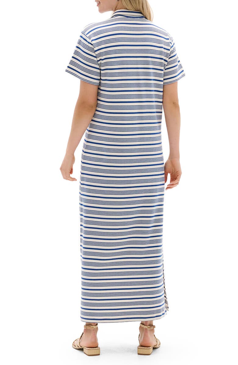 Hatley Limoges Stripe Cotton Blend Shirtdress, Alternate, color, Whisper White