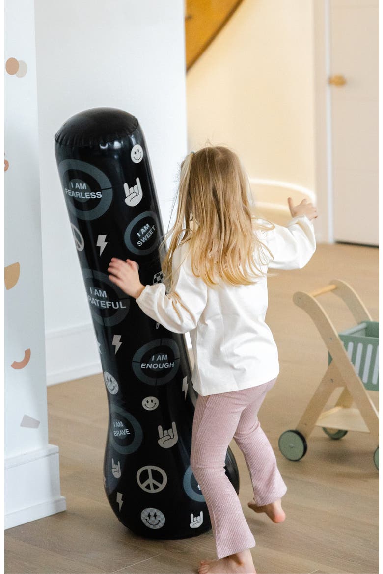Magic Puncher Inflatable Positive Affirmations Punching Bag, Alternate, color, Monochrome