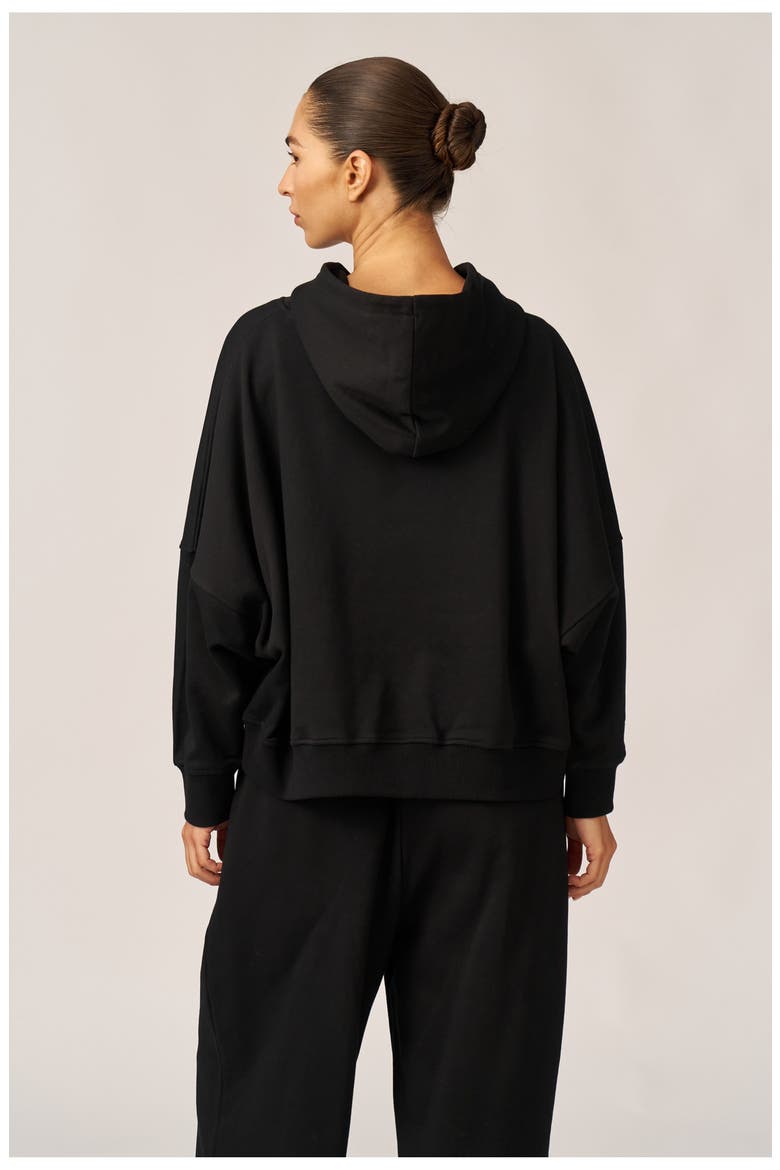 Cozy Coast Airport Hooded Sweatshirt, Alternate, color, Black