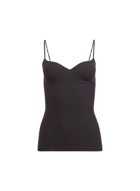 Scooped Neck Built-In Bra Cami