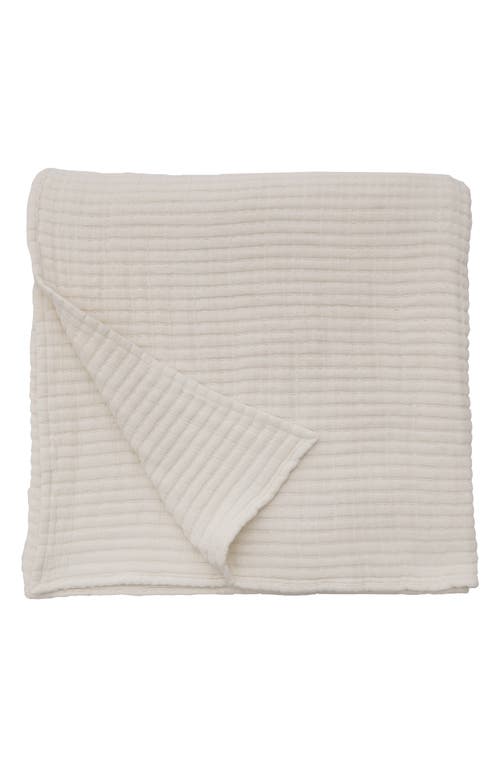 Pom Pom at Home Vancouver Cotton Gauze Coverlet in Cream 