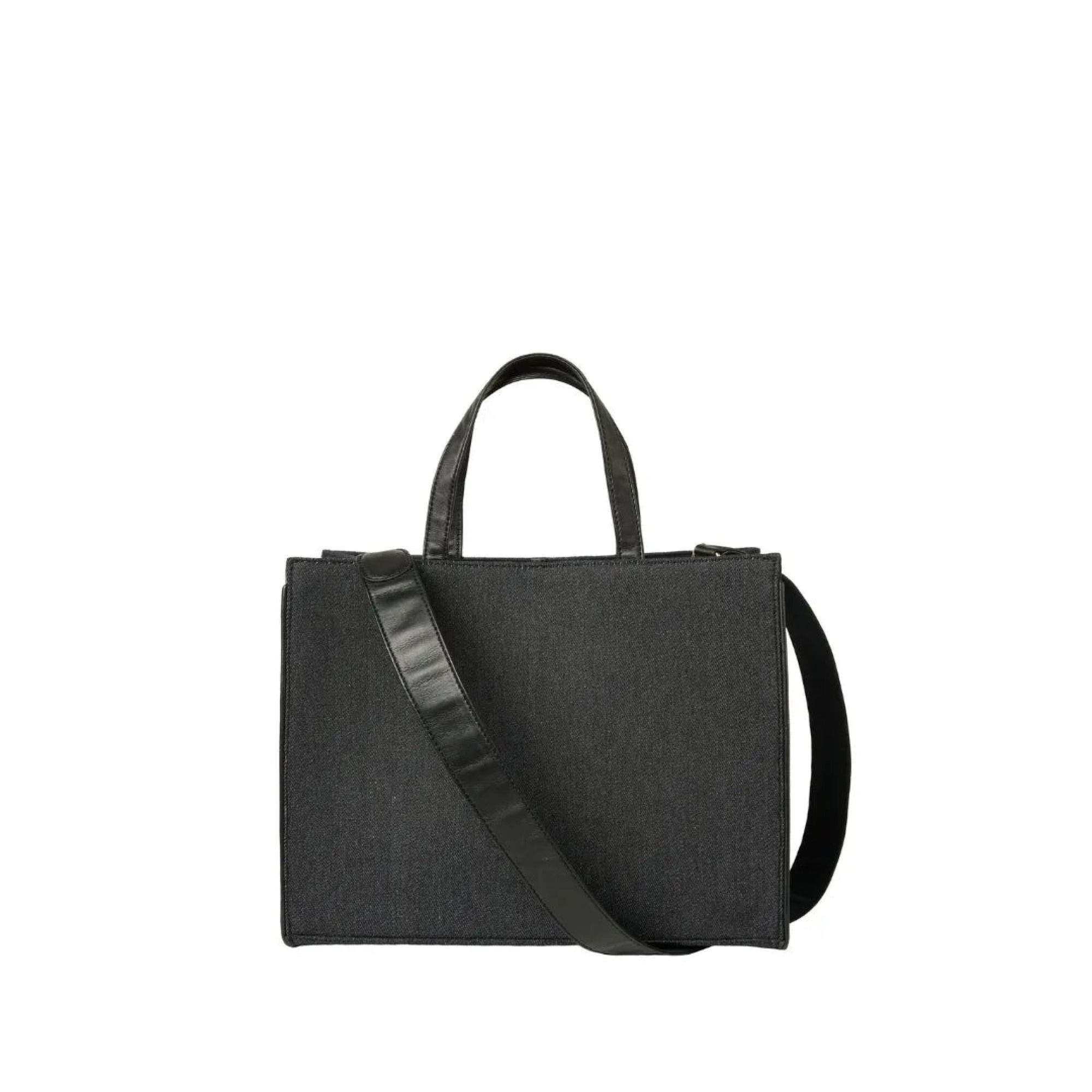 The Bernard Denim Tote, Main, color, Black
