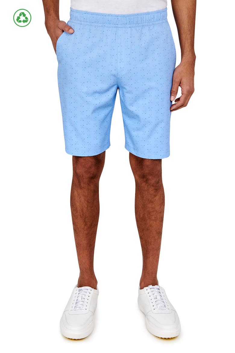 Regular Fit Golf Club Recycle Performance Drawstring Golf Shorts, Main, color, LT BLUE