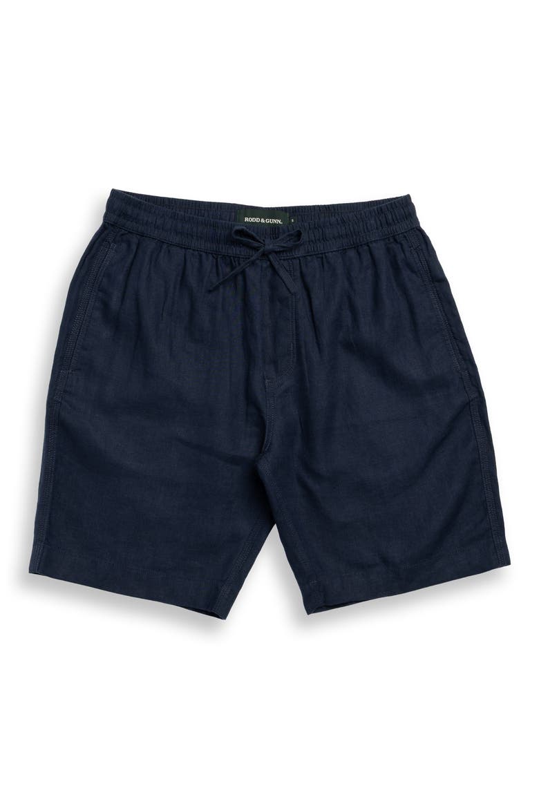 Linen Shorts, Alternate, color, NAVY