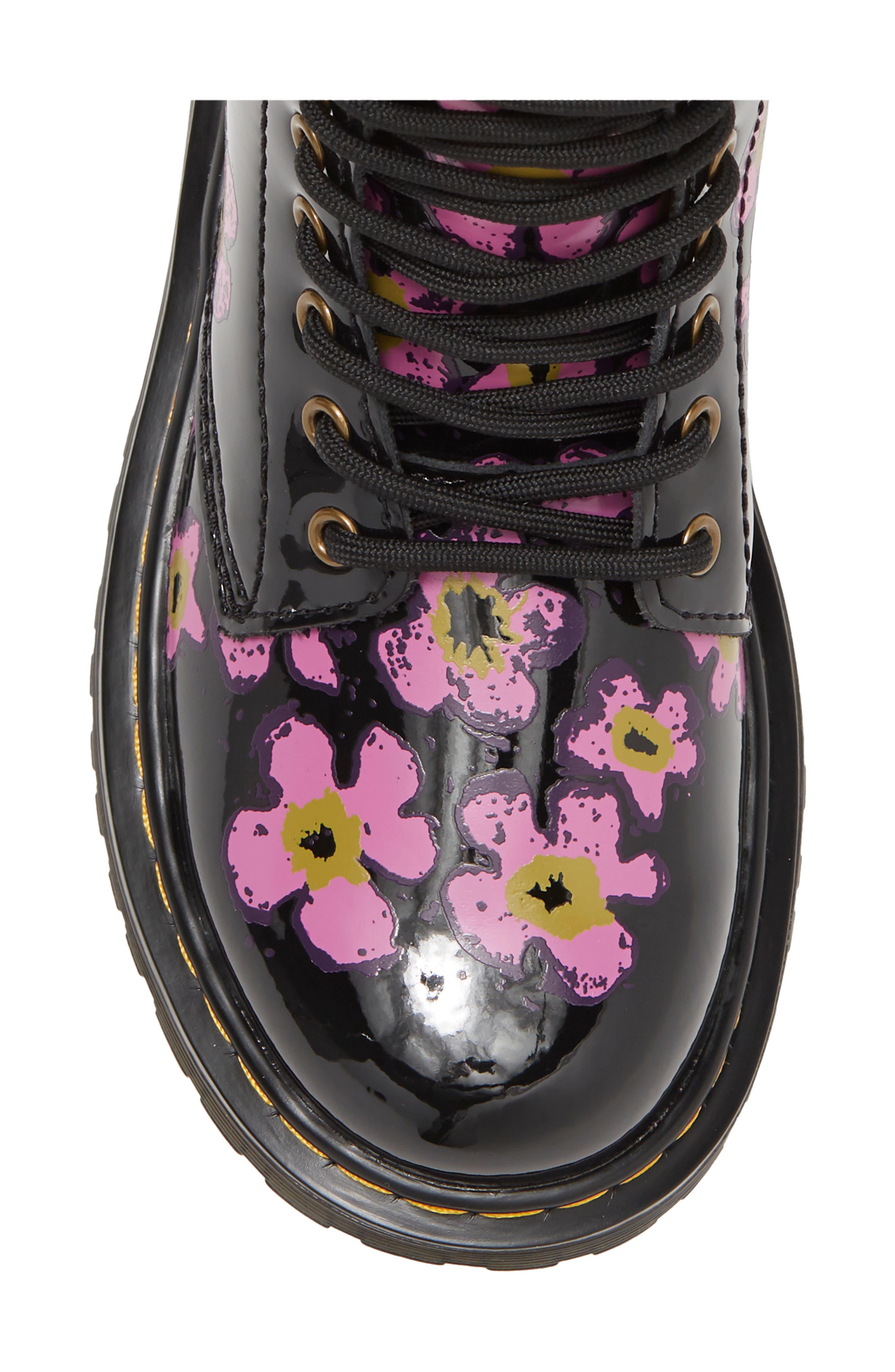 Dr. Martens Kids' 1460 Floral Lace-Up Boot, Alternate, color, 
