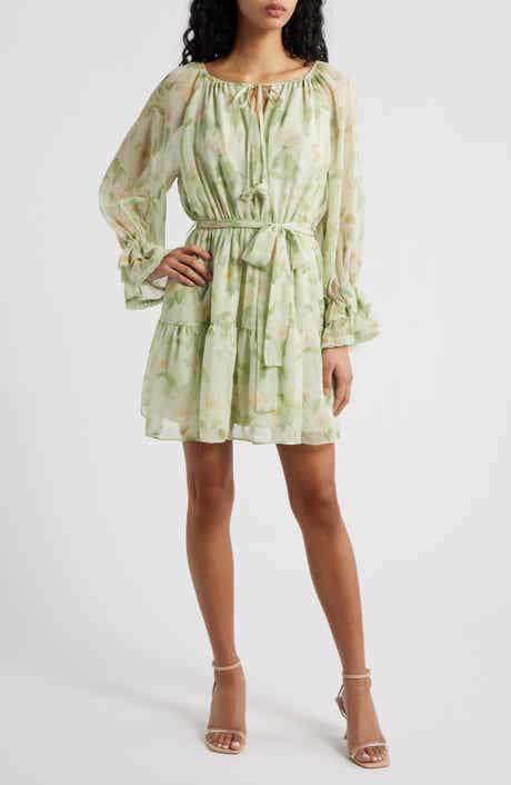 Paloma Floral Print Long Sleeve Minidress