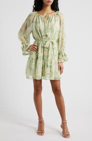 En Saison Paloma Floral Print Long Sleeve Minidress