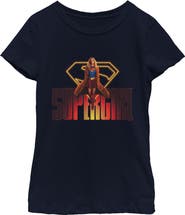 Supergirl Girl's Supergirl Kara Flying Logo Graphic T-Shirt