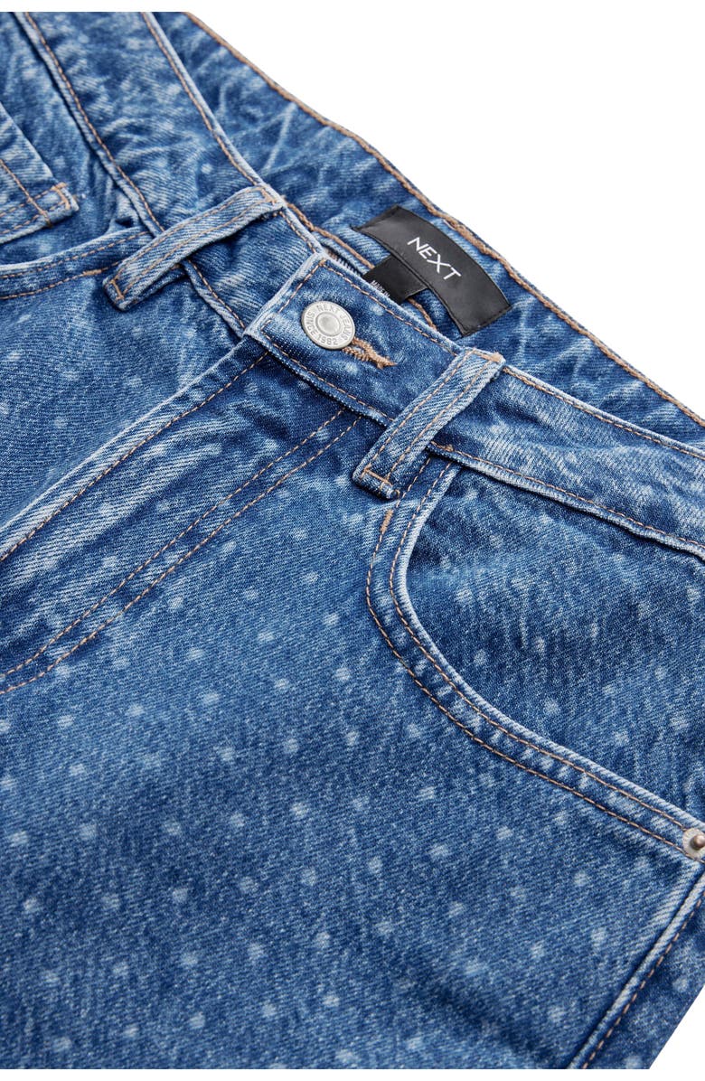 NEXT Polka Dot Straight Leg Jeans, Alternate, color, Blue
