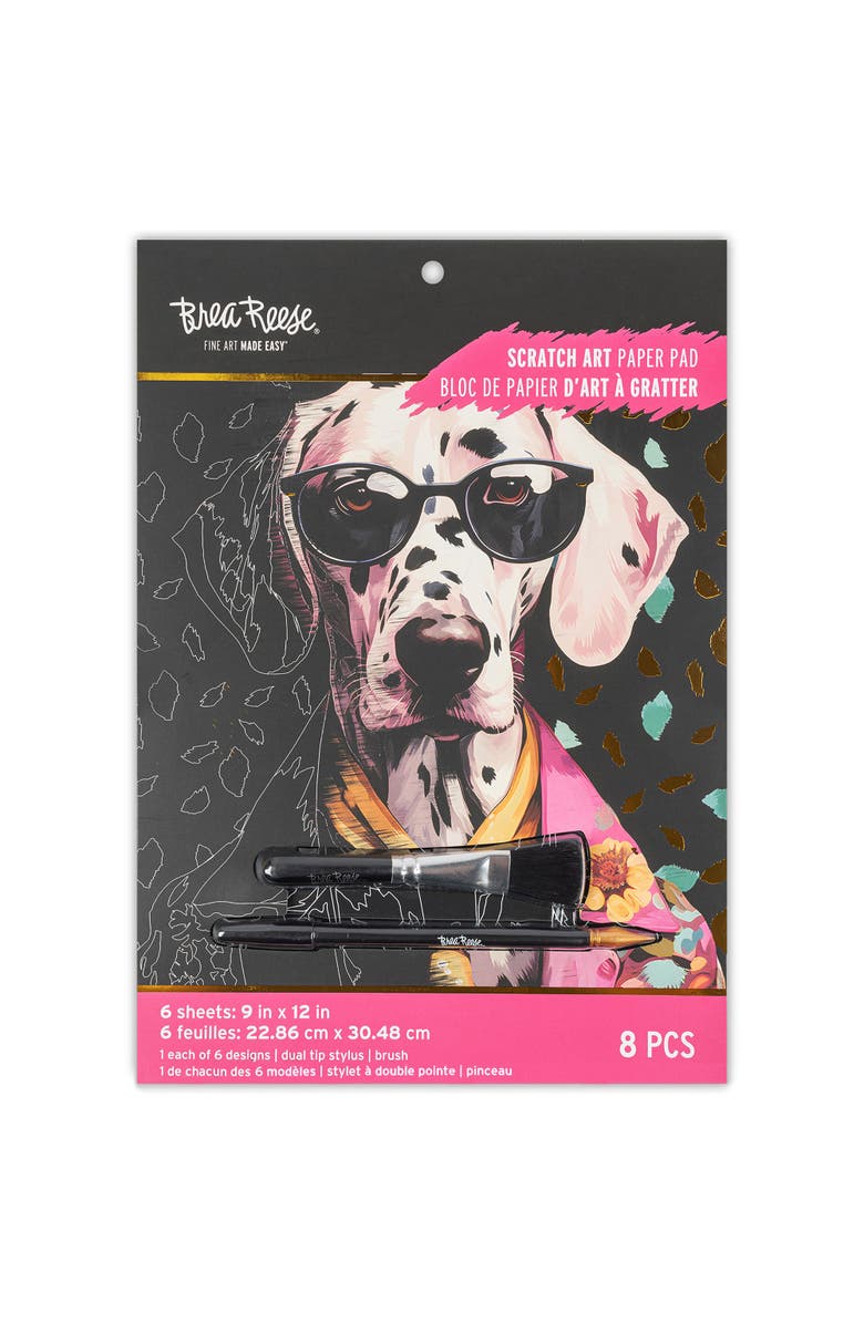 Brea Reese Scratch Art Paper Pad, Pet Fashion, Main, color, Multicolored