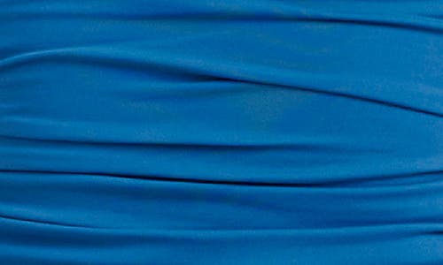 Bleu Rod Beattie Rod Beattie Contrast Stitch Ruched Tankini Top In Blue