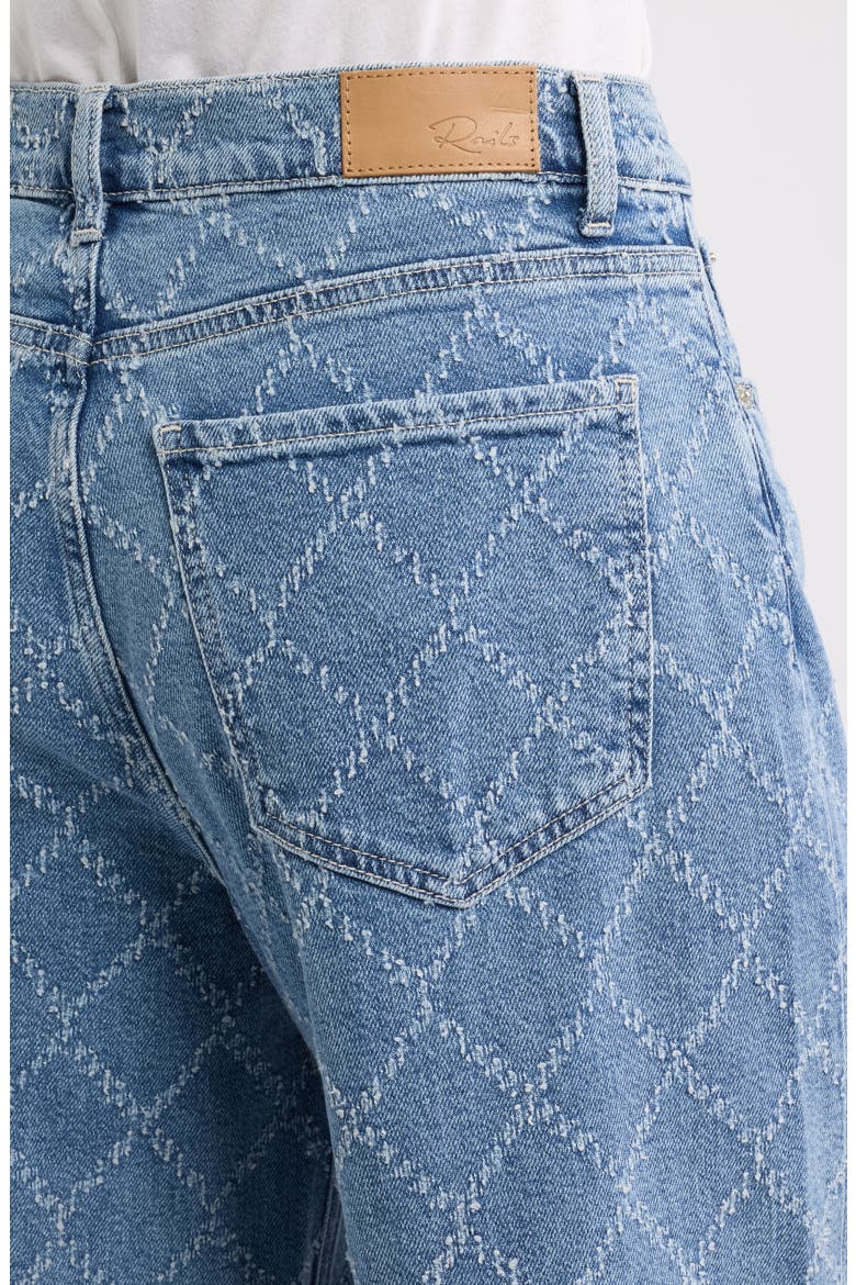 Belmont Diamond Distressed High Waist Wide Leg Jeans, Alternate, color, DIAMOND DISTRESS