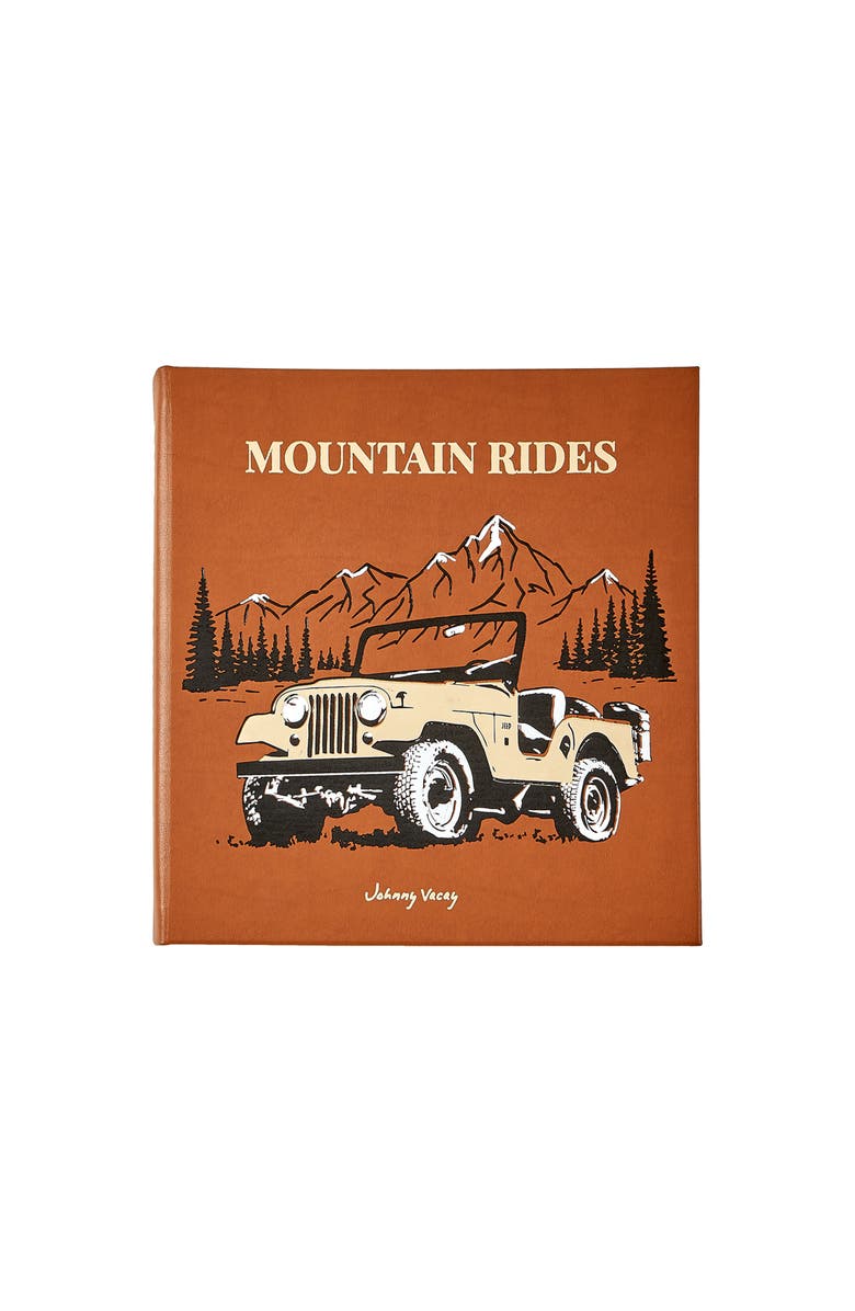 Graphic Image Mountain Rides by Johnny Vacay Leather Edition, Main, color, Tan