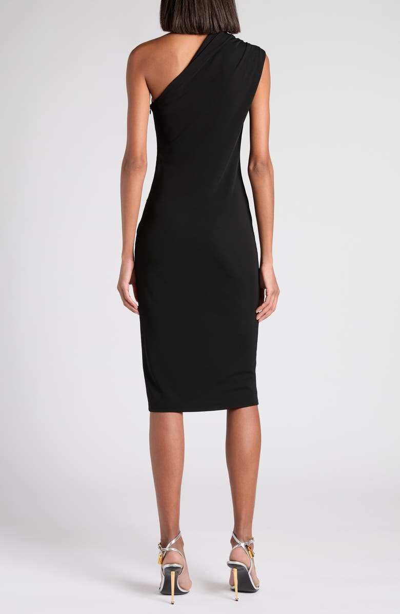 TOM FORD One-Shoulder Crepe Jersey Cocktail Dress, Alternate, color, Lb999 Black