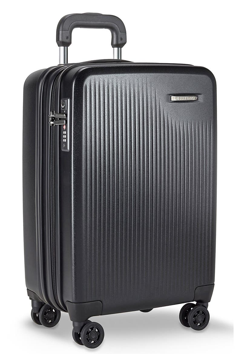 'Sympatico' Expandable Wheeled Carry-On, Alternate, color, BLACK