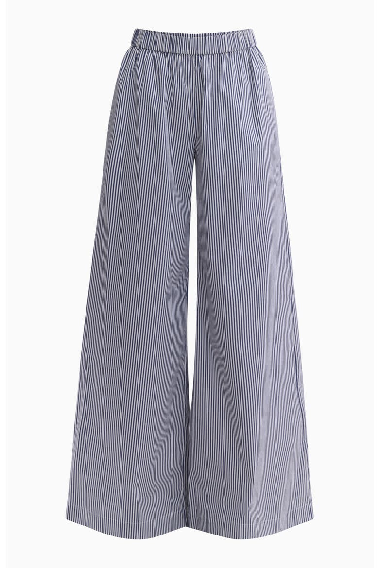 Joselene Poplin Pant, Alternate, color, Navy Stripe