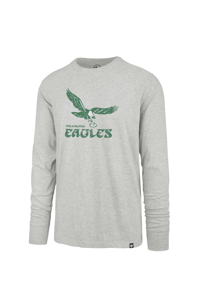 '47 Men's '47 Gray Philadelphia Eagles Premier Franklin Long Sleeve T-Shirt, Alternate, color, Gray