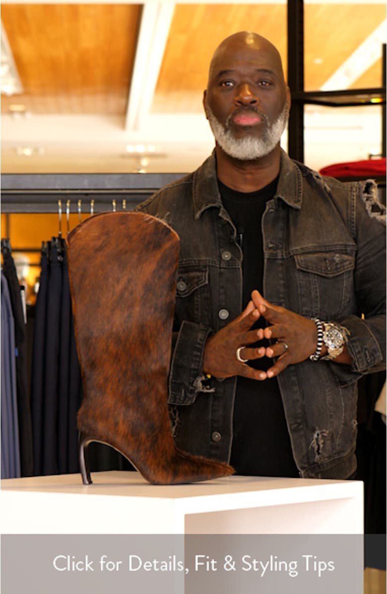 Pinpoint Pointed Toe Knee High Western Boot, sales video thumbnail