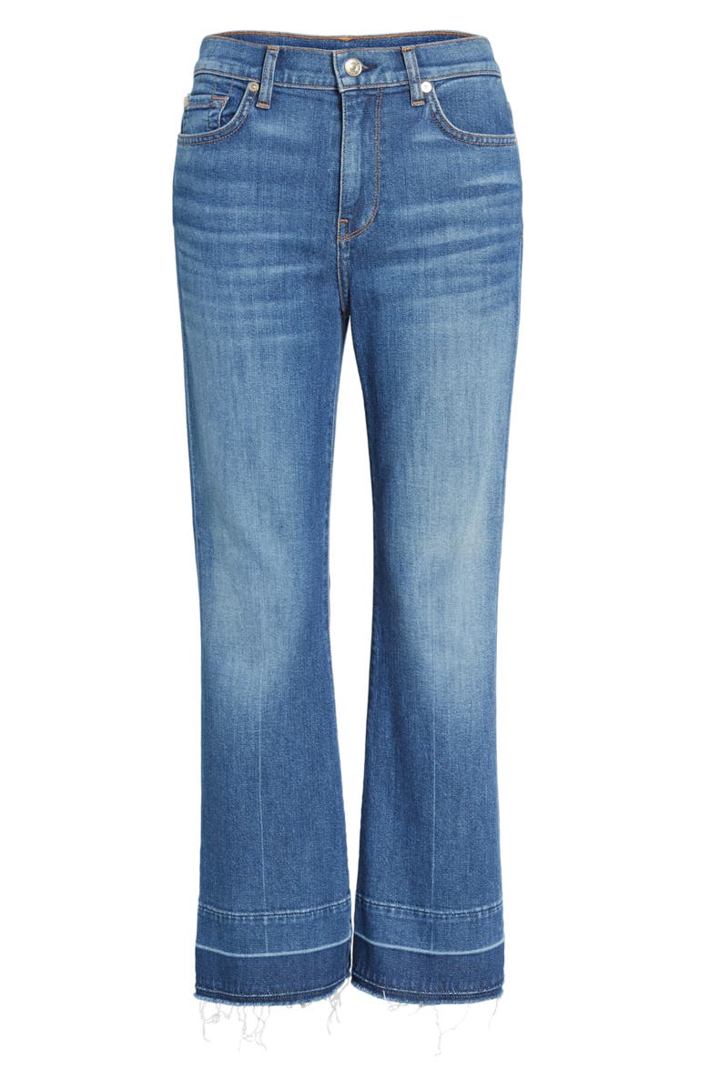 7 For All Mankind <sup>®</sup> Ali Split Hem Crop Flare Jeans, Alternate, color, 