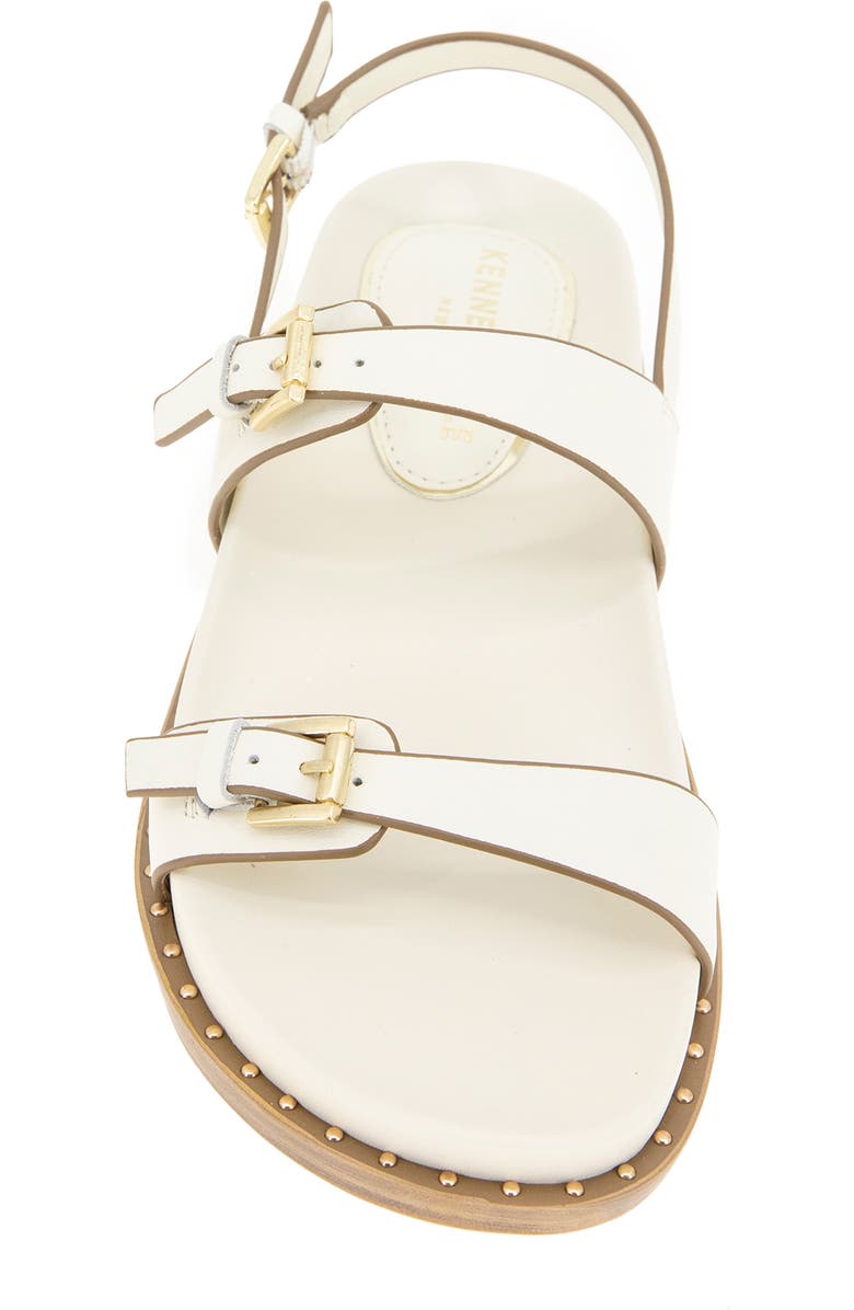 Kenneth Cole Drinity Flat Slingback Sandal, Alternate, color, Cream Leather