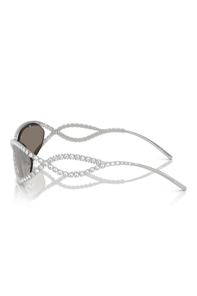 65mm Irregular Sunglasses, Alternate, color, SILVER
