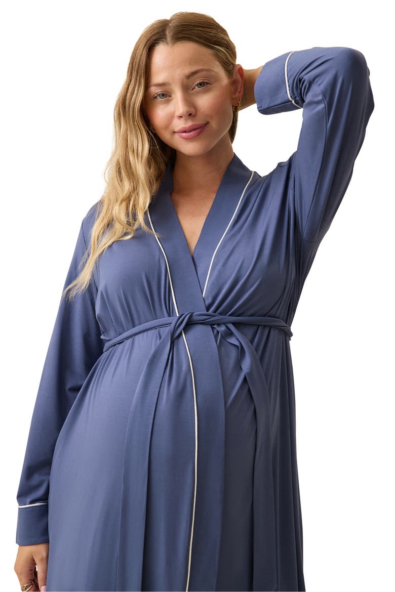 Clea Classic Robe, Alternate, color, Slate Blue
