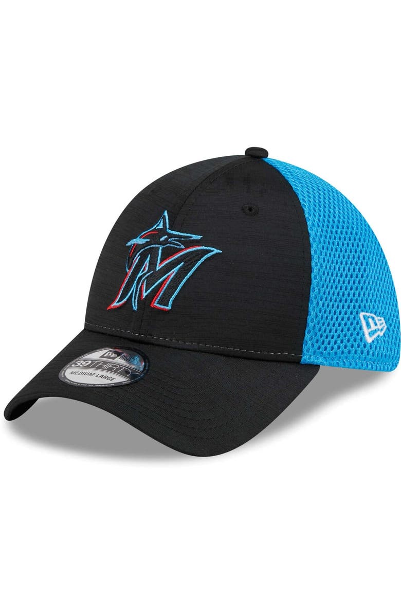 New Era Men's New Era Black Miami Marlins Neo 39THIRTY Flex Hat, Main, color, Black