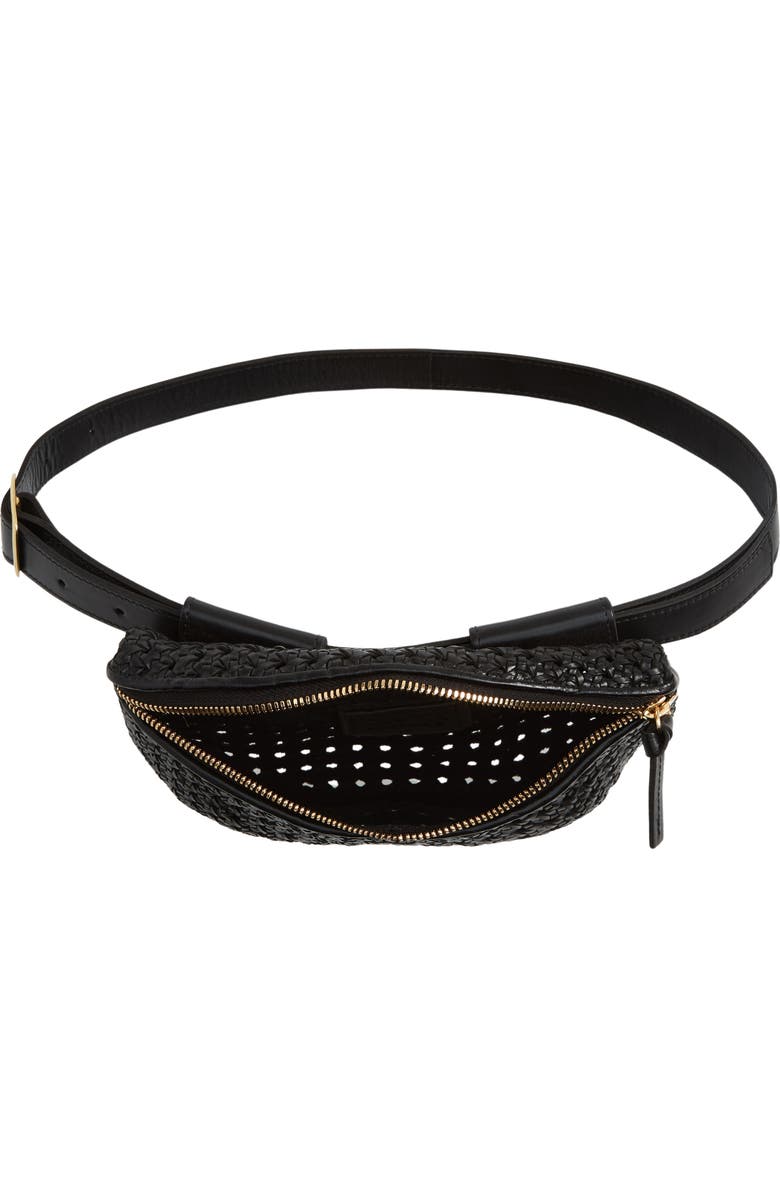 Clare V. Woven Leather Belt Bag, Alternate, color,