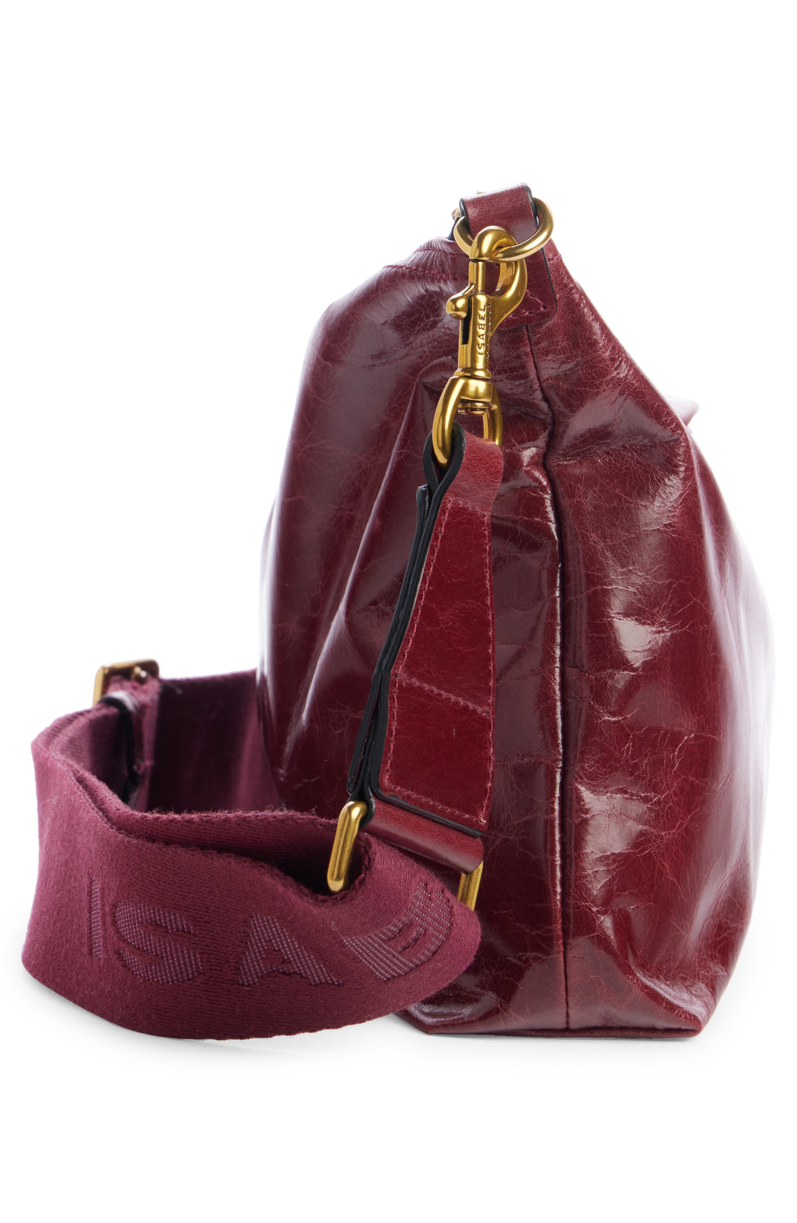Isabel Marant Nessah Wardy Leather Crossbody Bag, Alternate, color, 