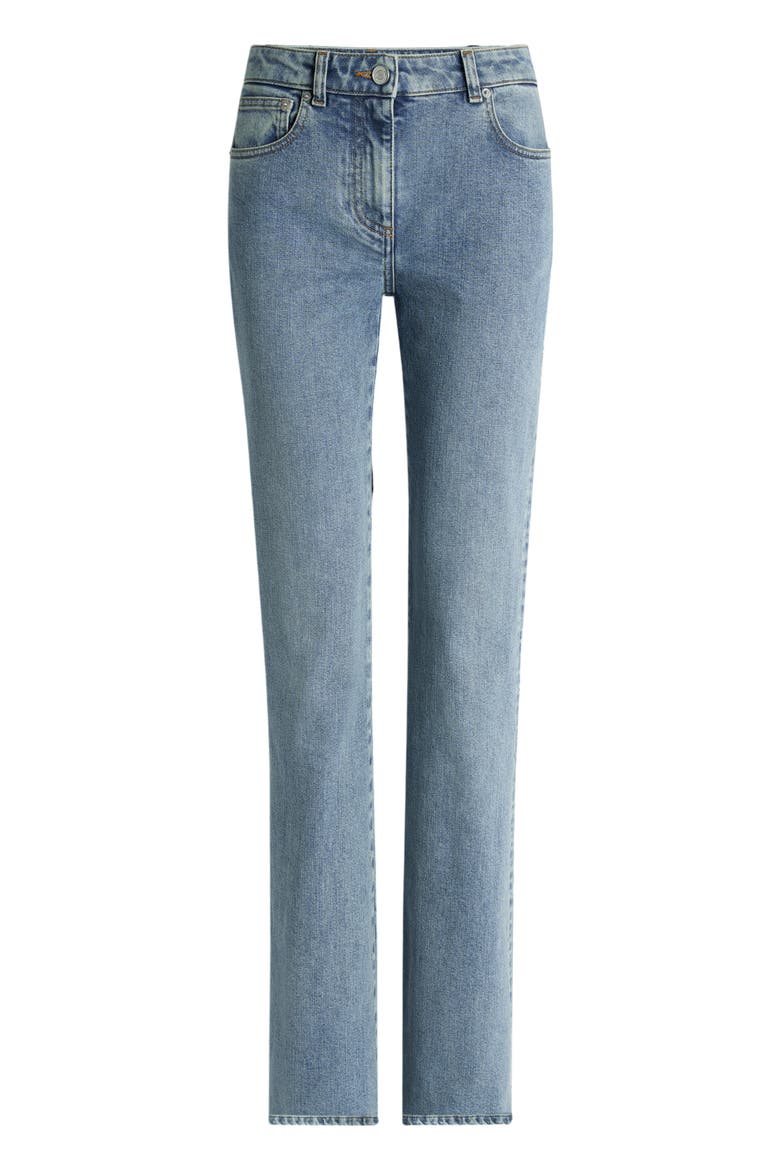 Bootcut Faded Denim Jeans, Alternate, color, blue
