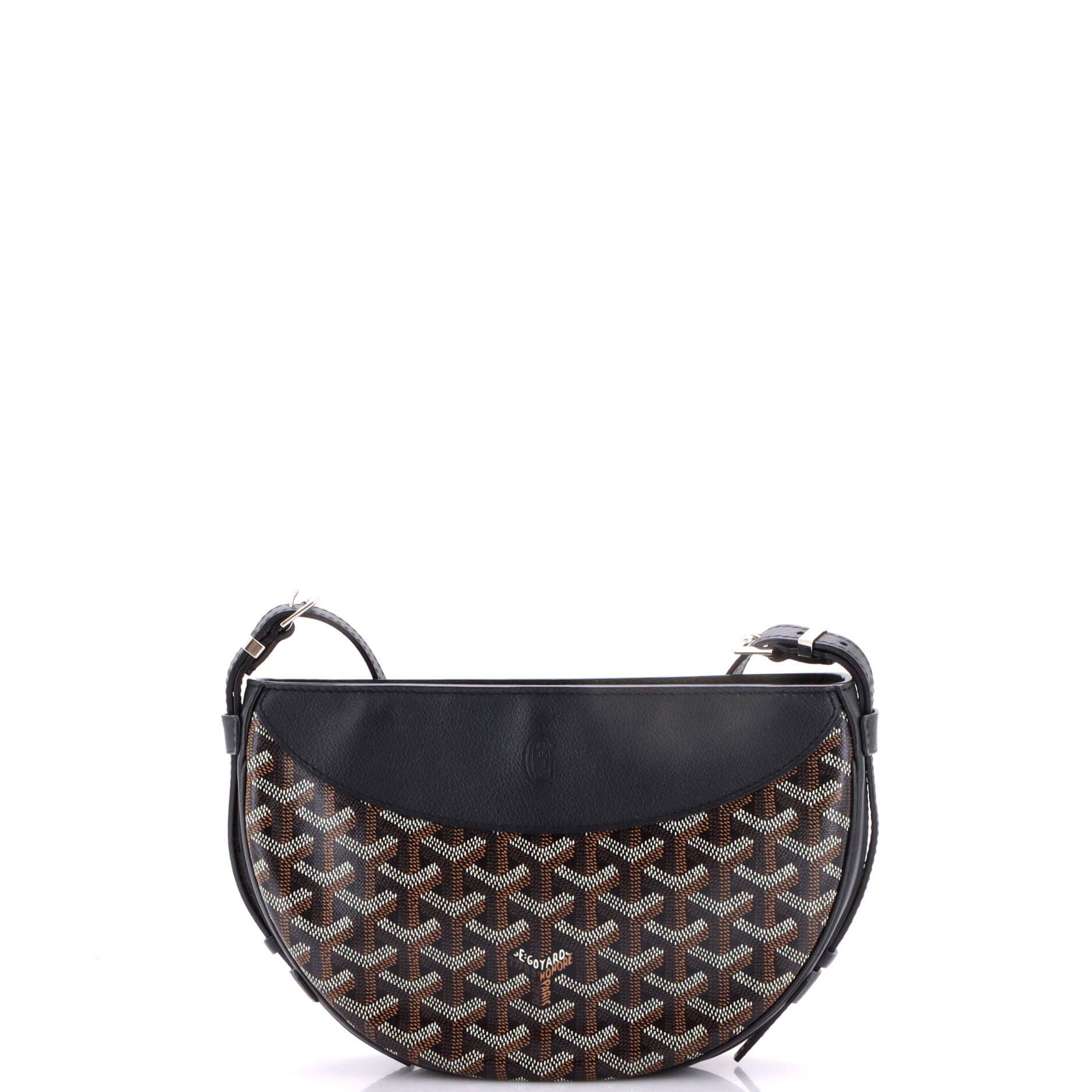 Pre-Owned Goyard Hirondelle Shoulder Bag Coated Canvas and Leather, Alternate, color, Black