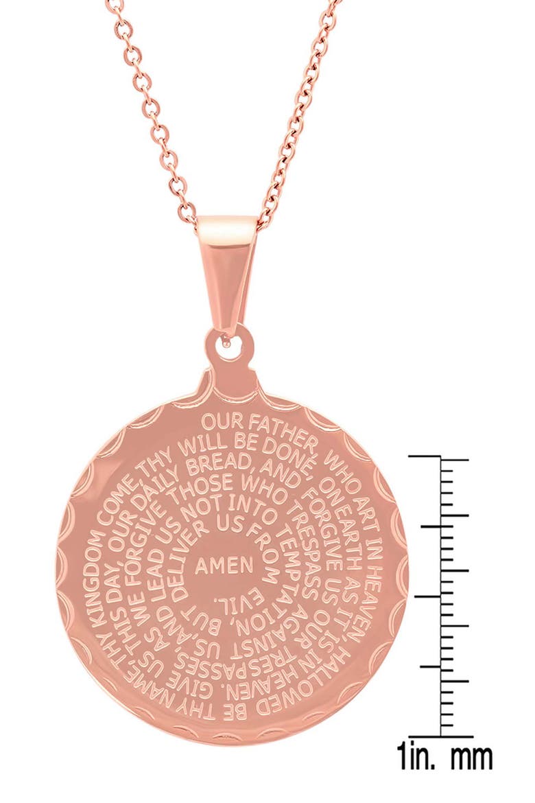 Serenity Prayer Pendant Necklace, Alternate, color, ROSE GOLD