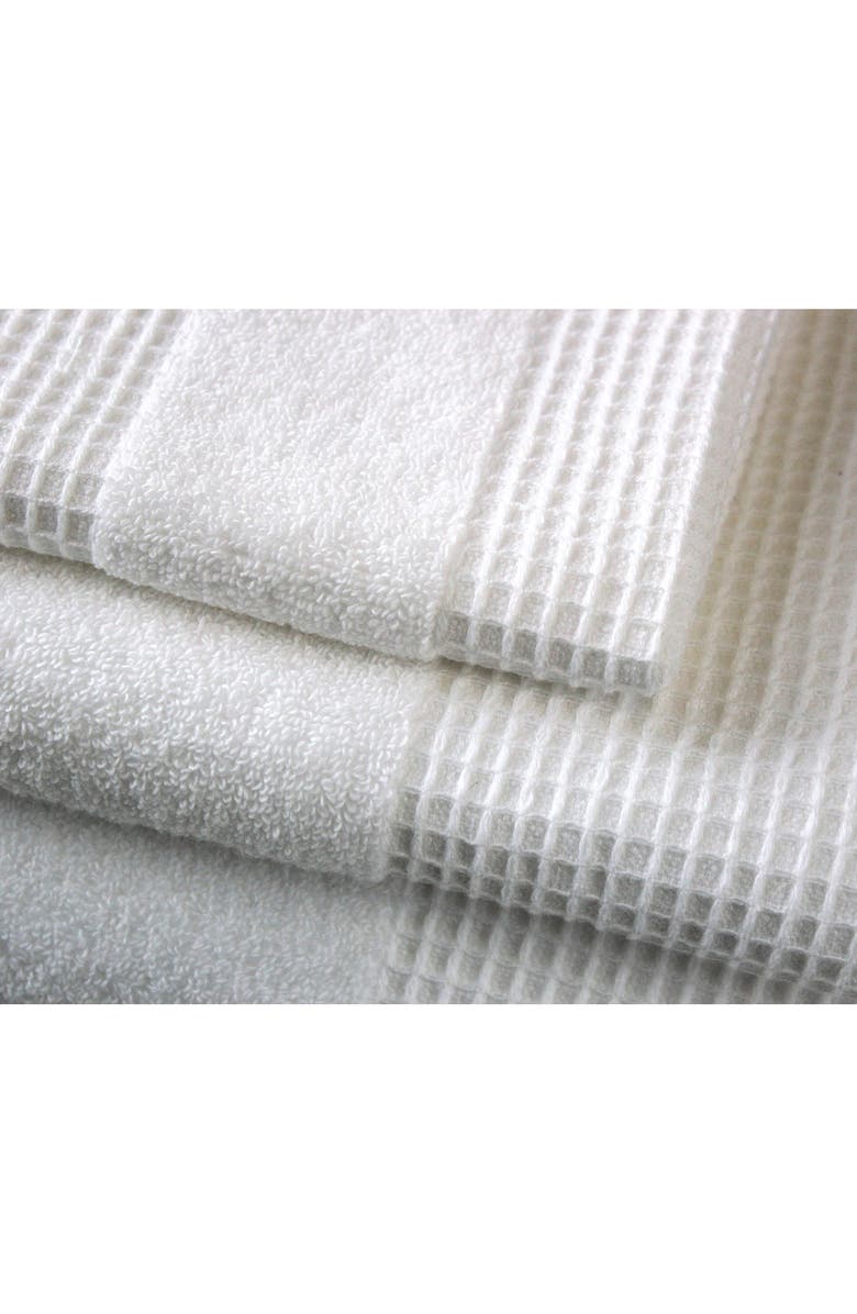 MELANGE HOME Waffle Terry 6-Piece Towel Set, Alternate, color, White
