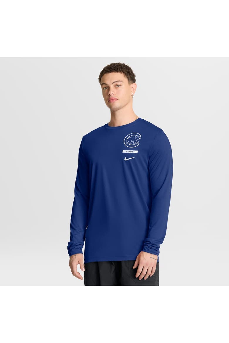Men's Nike Royal Chicago Cubs 2-Hit Legend Dri-FIT Long Sleeve T-Shirt, Main, color, Royal