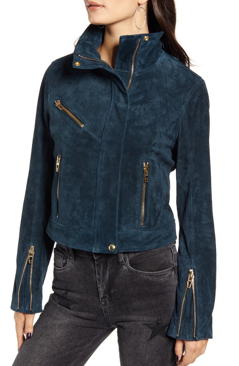 BLANKNYC Suede Moto Jacket, Alternate, color, 