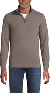 Lands' End Bedford Rib Quarter Zip Pullover Sweater