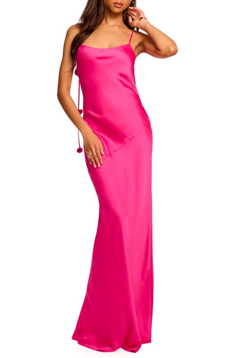 Hansel Rosette Satin Slipdress