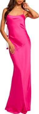 Ramy Brook Hansel Rosette Satin Slipdress