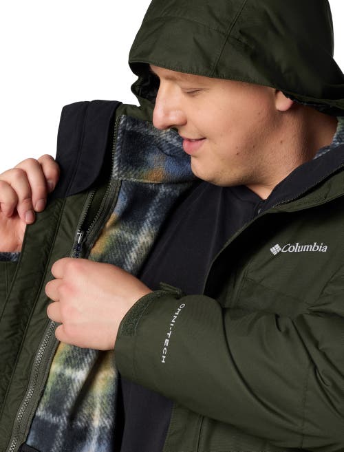 Columbia Big & Tall Omni-tech 3-in-1 Bugaboo Jacket In Greenscape