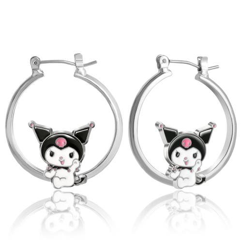 Sallyrose Kuromi Hoop Earrings In Silver