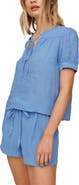 Bella Dahl Flowy Puff Sleeve Linen Top