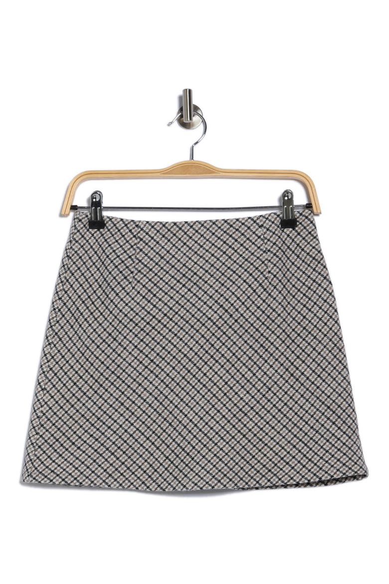 Print Miniskirt, Alternate, color, BLACK CHARCOAL