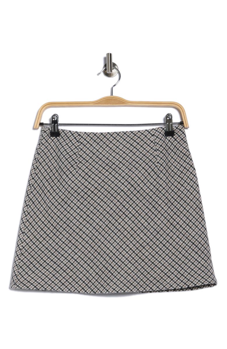 Elodie Print Miniskirt, Alternate, color, Black Charcoal