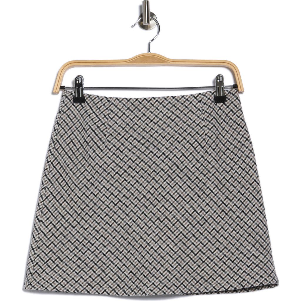 Elodie Print Miniskirt In Gray