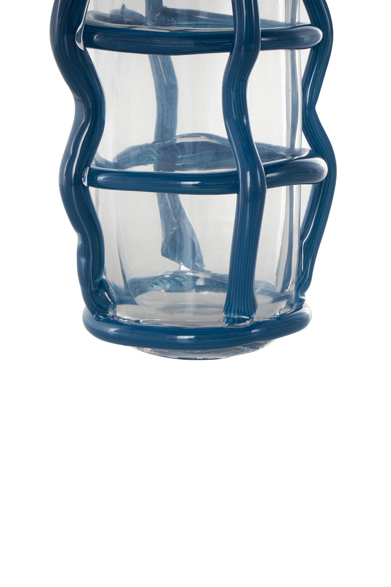Blue Recycled Glass Vase, Alternate, color, BLUE